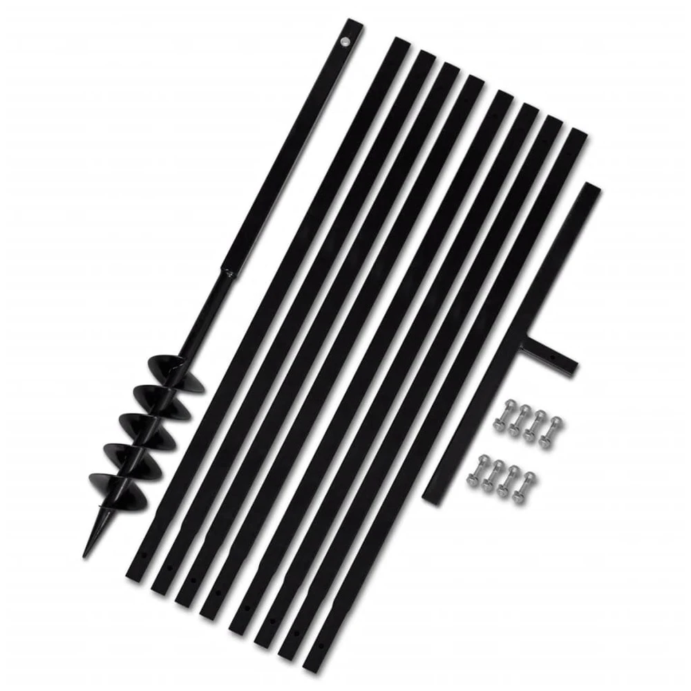 VIDAXL Tarière De Sol Avec Manche 100 Mm Et Tube D'extension 9 M Acier 3 VIDAXL Tarière De Sol Avec Manche 100 Mm Et Tube D'extension 9 M Acier