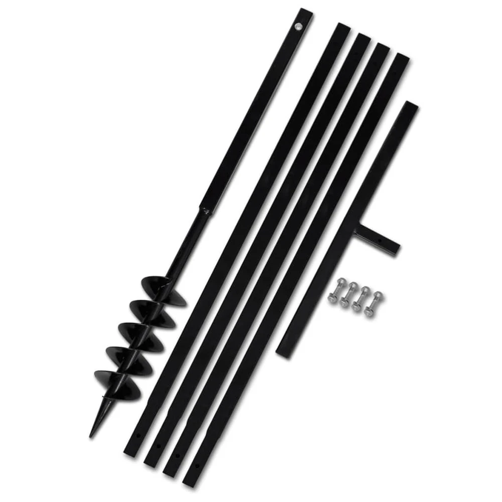 VIDAXL Tarière De Sol Avec Manche 100 Mm Et Tube D'extension 5 M Acier 3 VIDAXL Tarière De Sol Avec Manche 100 Mm Et Tube D'extension 5 M Acier