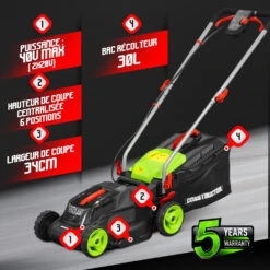 Tondeuse à Gazon 40v (2x20v) 34 Cm - Sans Batterie - Constructor -Einhell Boutique 63c13675d19410.97766799