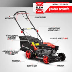 Tondeuse Thermique Autotractée 144.3cc - Largeur De Coupe 46cm - Elem Garden -Einhell Boutique 63c1367d8035b4.05057129