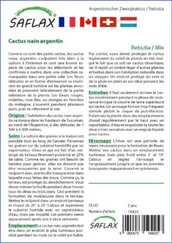 Kit De Culture - Cactus Nain Argentin - 40 Graines - Rebutia / Mix -Einhell Boutique 6406411347abb3.06145492