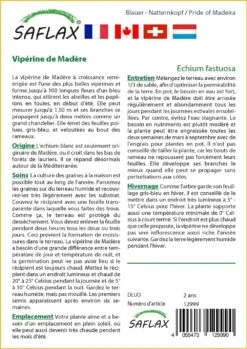 Kit De Culture - Vipérine De Madère - 100 Graines - Echium Fastuosa -Einhell Boutique 6406412299e721.92441233