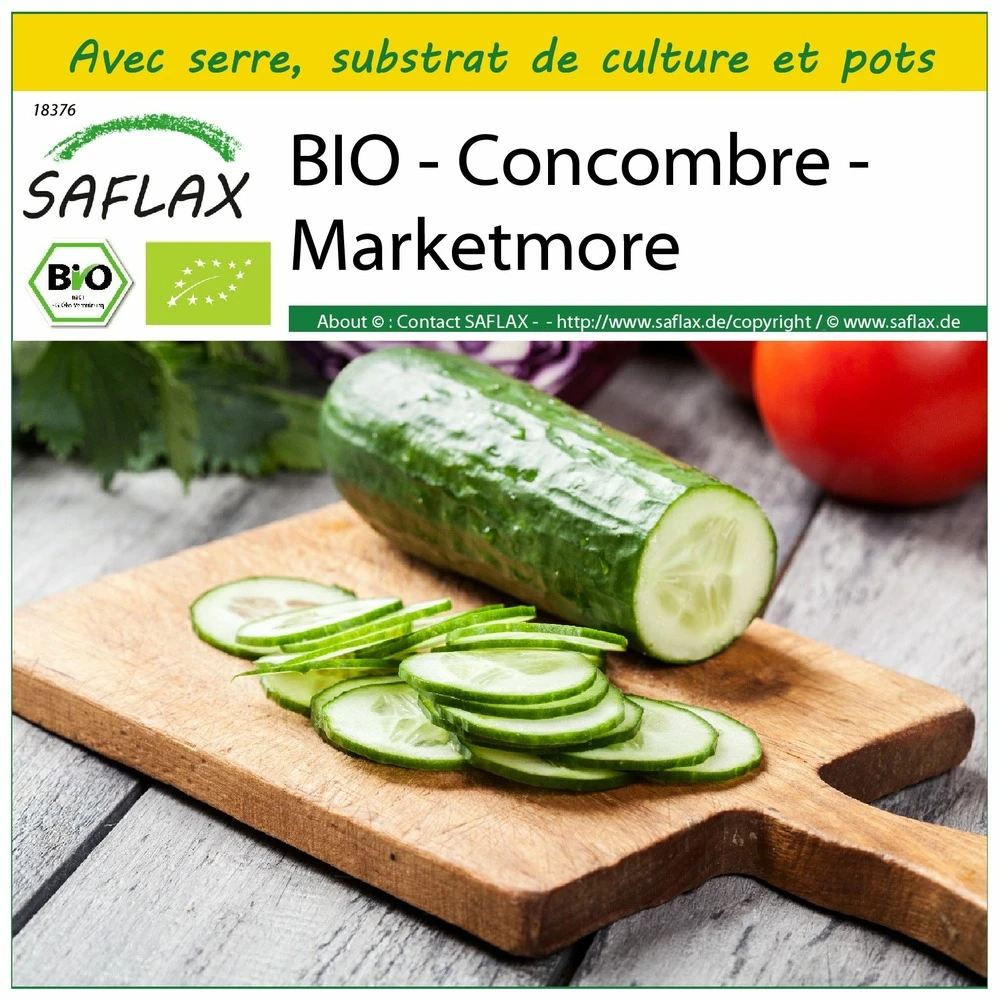 Kit De Culture - Bio - Concombre - Marketmore - 20 Graines - Cucumis Sativus 3 Kit De Culture - Bio - Concombre - Marketmore - 20 Graines - Cucumis Sativus