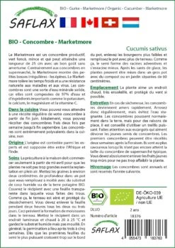 Kit De Culture - Bio - Concombre - Marketmore - 20 Graines - Cucumis Sativus 11 Kit De Culture - Bio - Concombre - Marketmore - 20 Graines - Cucumis Sativus -Einhell Boutique 640641696a9b18.60145631