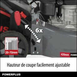Powerplus Tondeuse A Gazon Thermique Autotractée 42 Cm De Coupe 145 Cc, Poweg63773x -Einhell Boutique 64261501e0c6c4.79718702