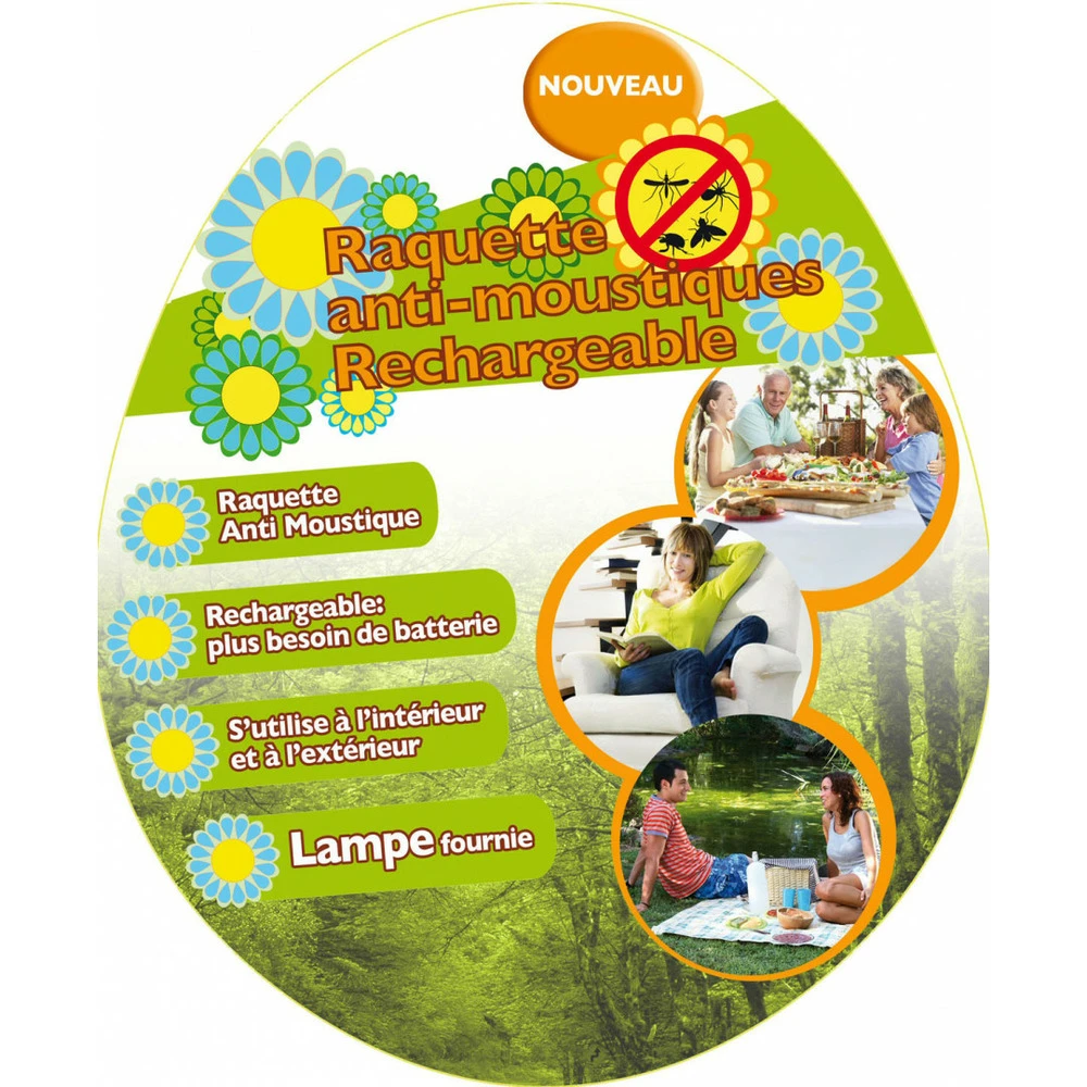 Raquette Anti Insectes - Lutte Contre Les Volants/rampants 4 Raquette Anti Insectes - Lutte Contre Les Volants/rampants – Image 2