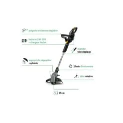 Coupe Bordure Sans Fil 20v Batterie Lithium 2.0 Ah + Chargeur Alpina Coupe 25cm -Einhell Boutique 6453a2a849b362.65904814