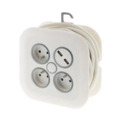 Enrouleur Domestique 7m - 3 Prises 2p+t 16a + 2x Usb -Einhell Boutique 645b90a5e14830.34948040