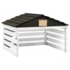 VIDAXL Garage De Tondeuse à Gazon Noir Et Blanc 78x74x54 Cm Sapin -Einhell Boutique 6480d35b31bb15.87391786