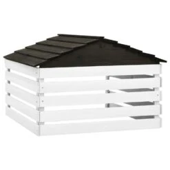 VIDAXL Garage De Tondeuse à Gazon Noir Et Blanc 78x74x54 Cm Sapin -Einhell Boutique 6480d35b35b813.56327743