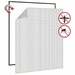 VIDAXL Moustiquaire Magnétique Pour Fenêtres Blanc 100x120 Cm -Einhell Boutique 648b4743a9e695.13625477