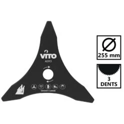 Lame De Coupe Débroussailleuse 255mm Vito 3 Dents -alesage 25.4 -Einhell Boutique cf2167ce0be99714